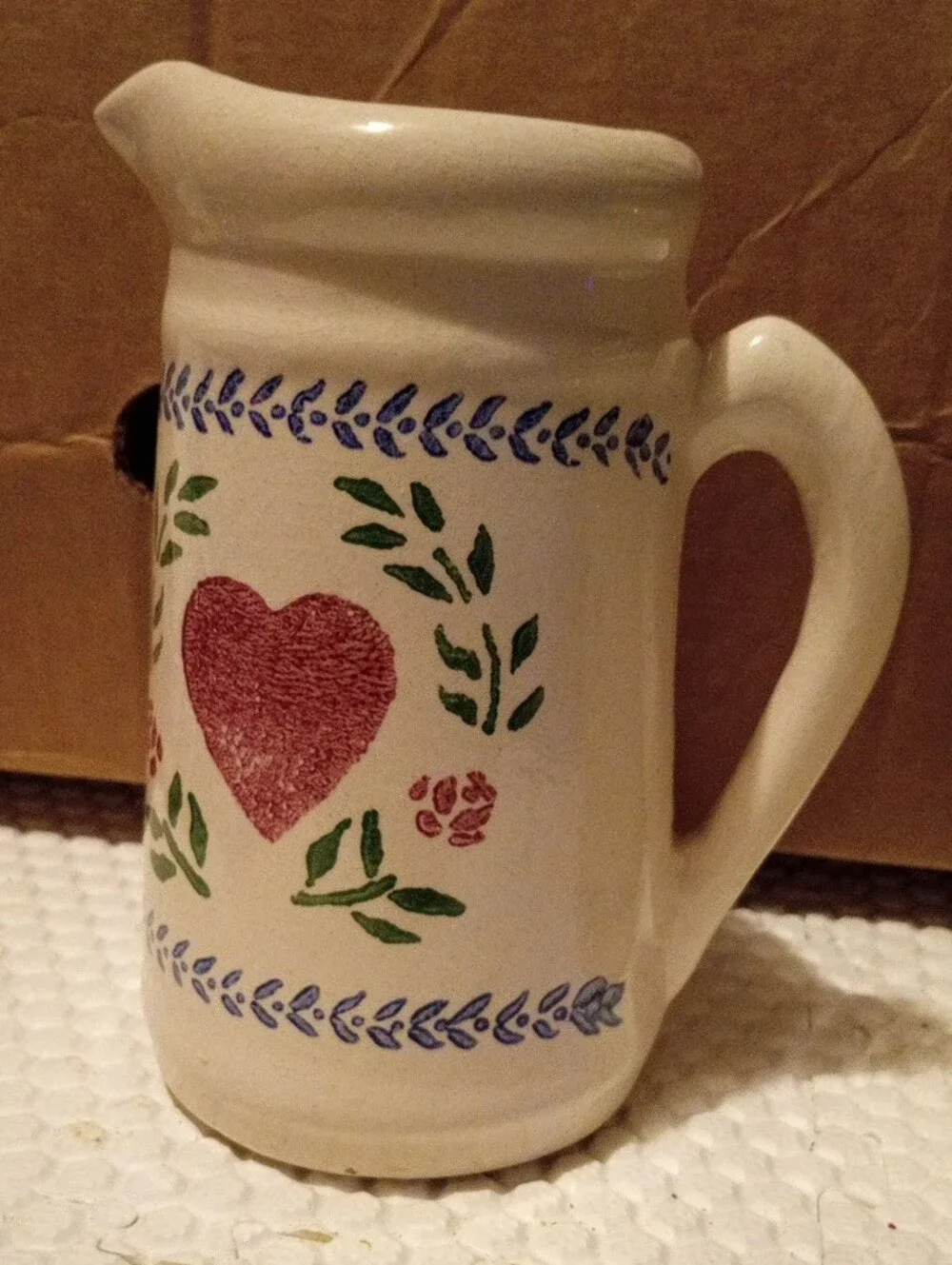 Ceramic Heart Accent Creamer and Canister Set - White with Red Heart